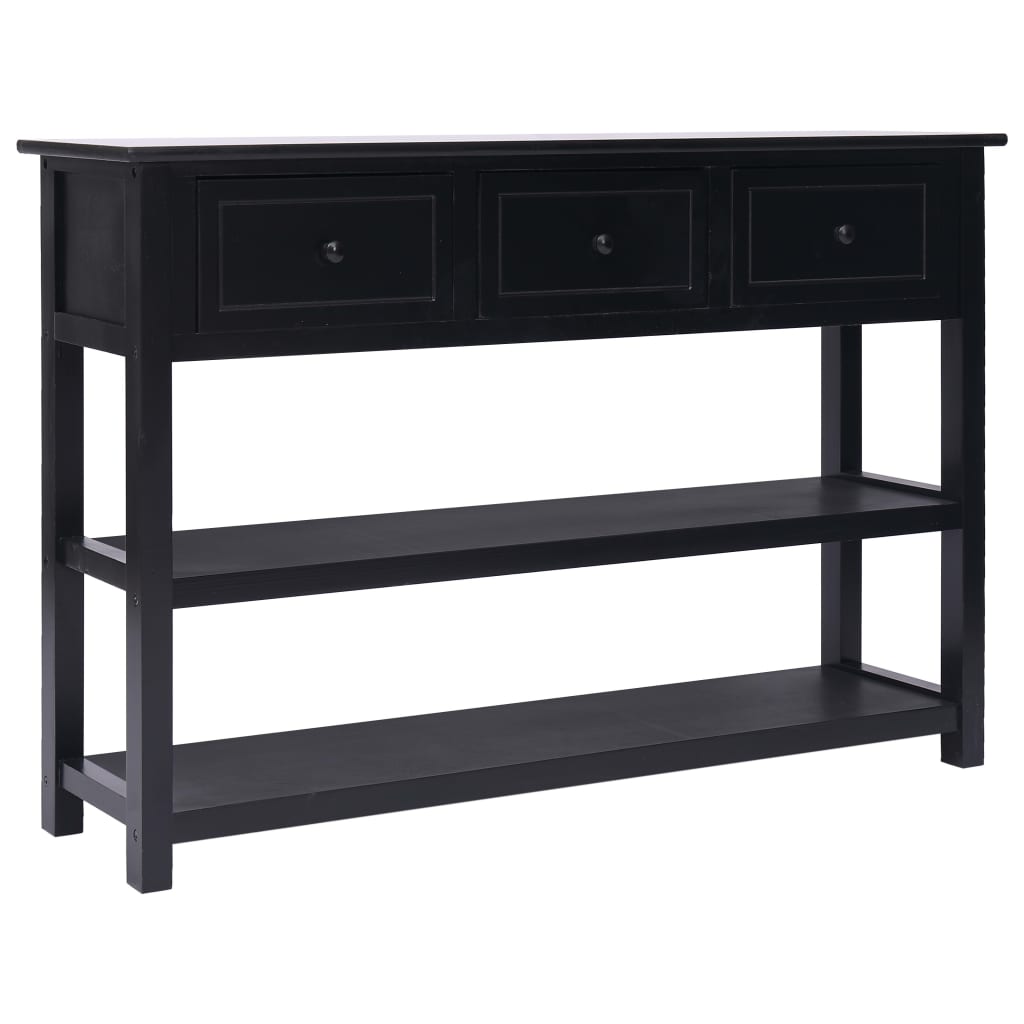 Sideboard Black 115x30x76 cm Wood