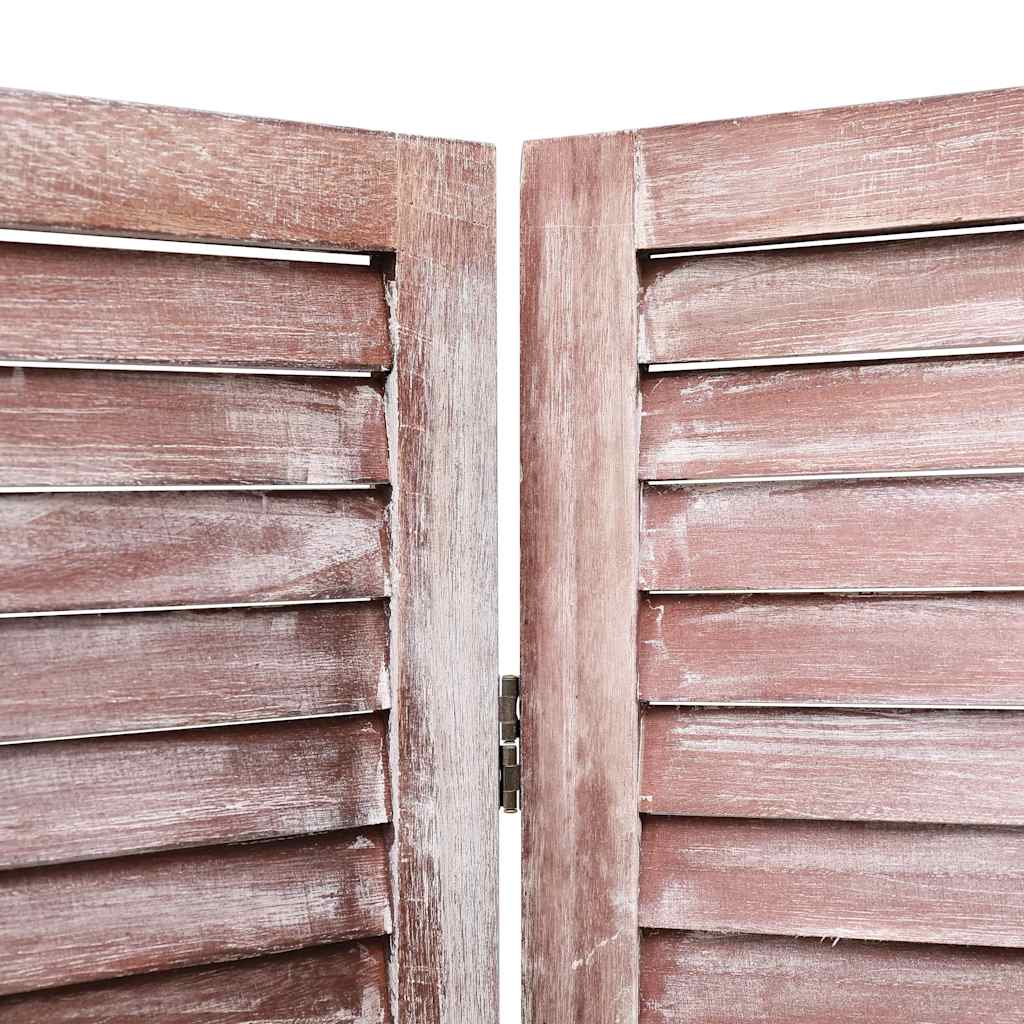 3-Panel Room Divider Brown 105x165 cm Wood