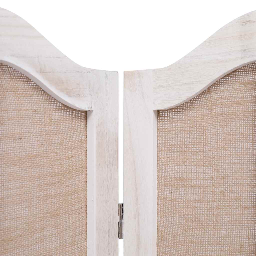 4-Panel Room Divider White 140x165 cm Fabric