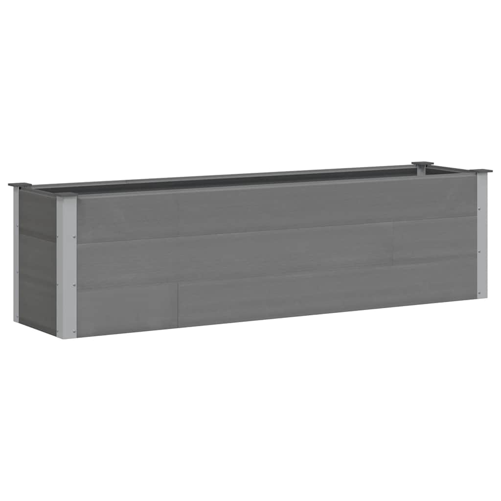 Garden Raised Bed Grey 200x50x54 cm WPC