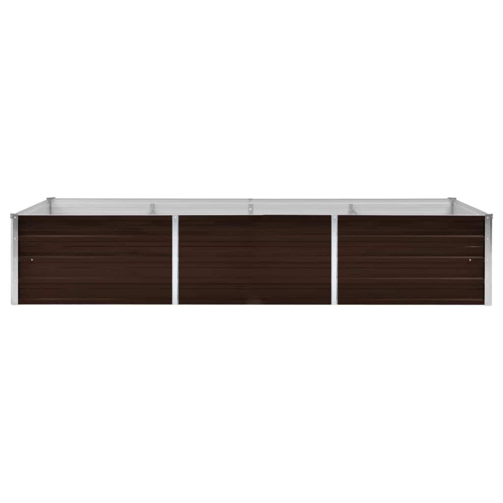 Garden Raised Bed Brown 240x80x45 cm Galvanised Steel