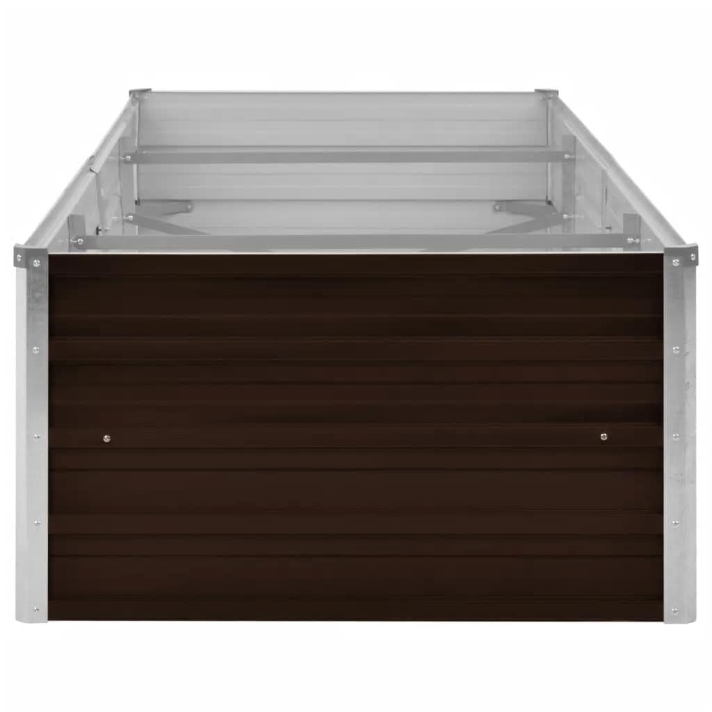Garden Raised Bed Brown 240x80x45 cm Galvanised Steel