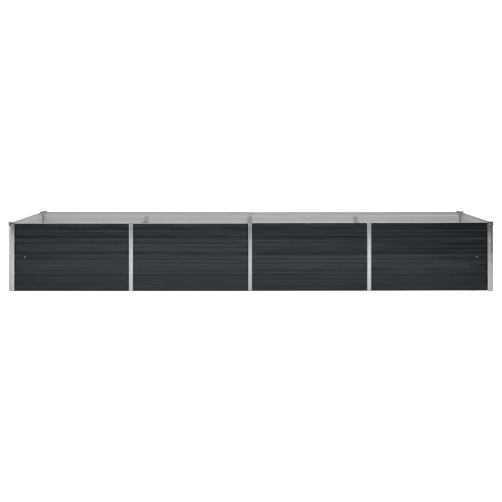 Garden Raised Bed Anthracite 320x80x45 cm Galvanised Steel
