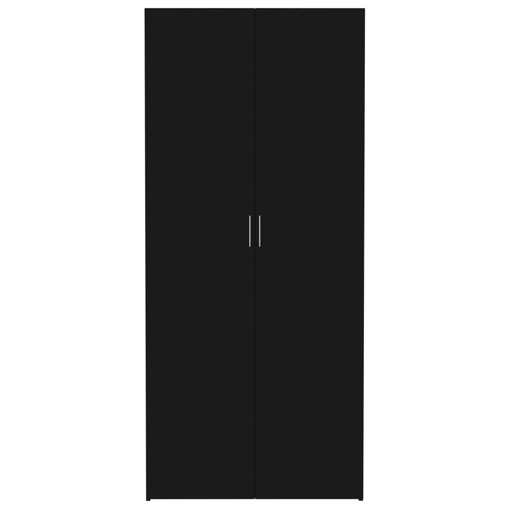 Storage Cabinet Black 80x35.5x180 cm Engineered Wood