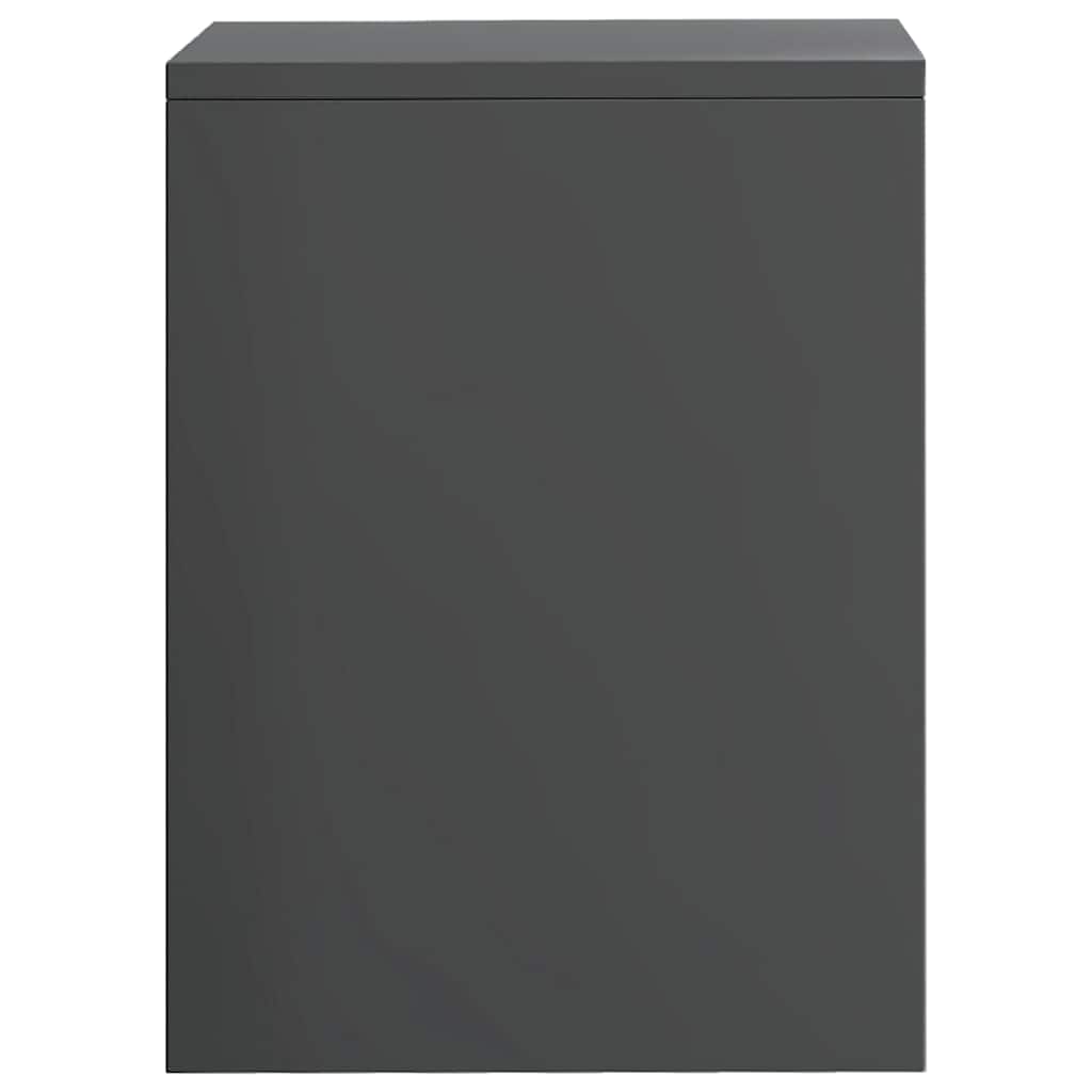 Bedside Cabinets 2 pcs High Gloss Grey 40x30x40 cm Engineered Wood