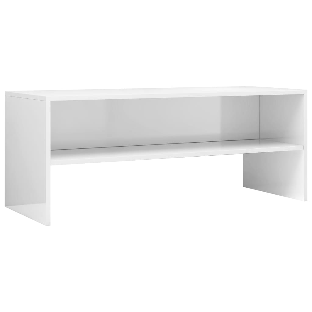 TV Cabinet High Gloss White 100x40x40 cm Engineered Wood