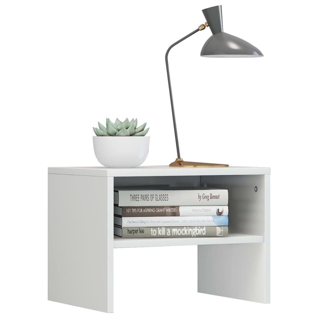 Bedside Cabinets 2 pcs High Gloss White 40x30x30 cm Engineered Wood