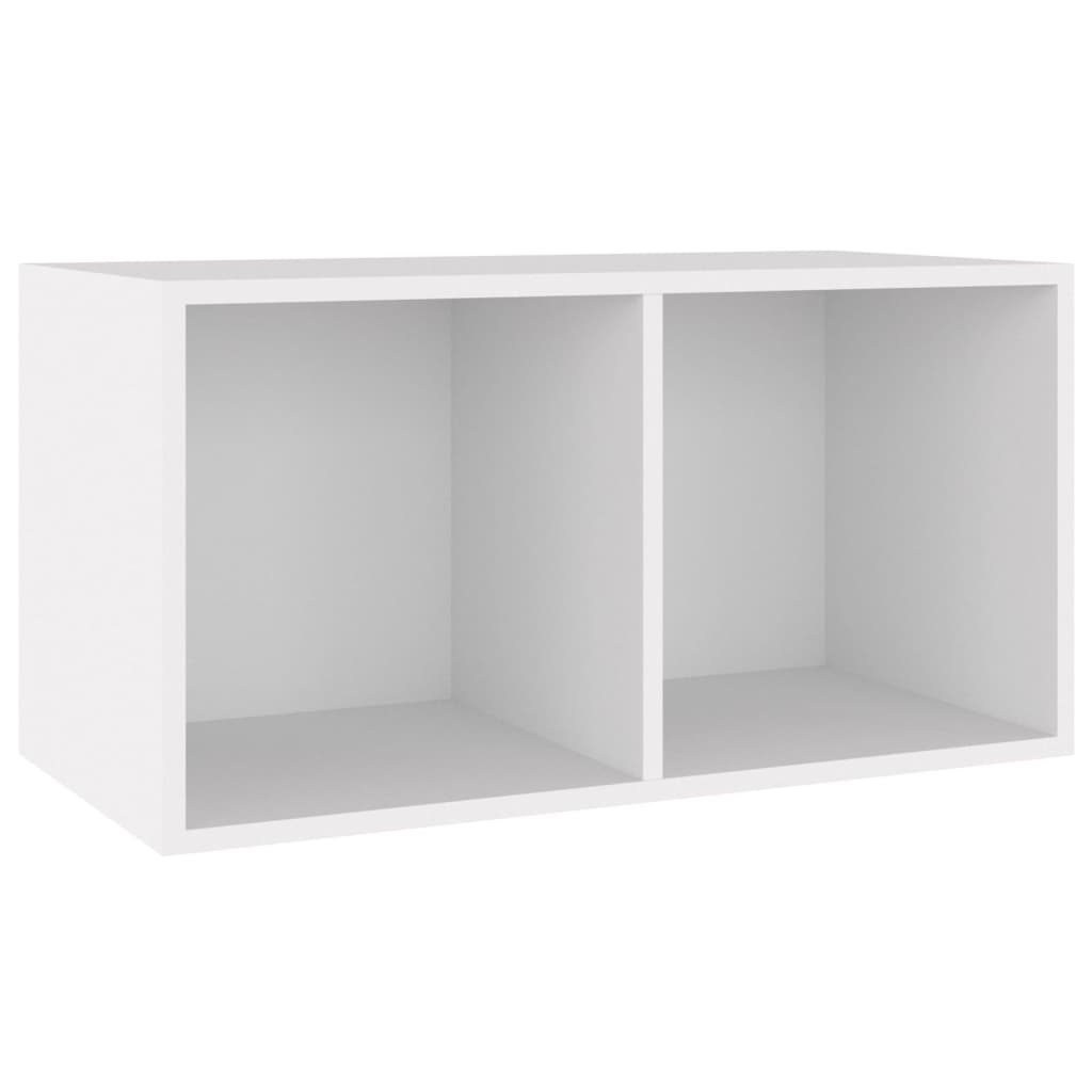 Vinyl Storage Box White 71x34x36 cm Engineered Wood