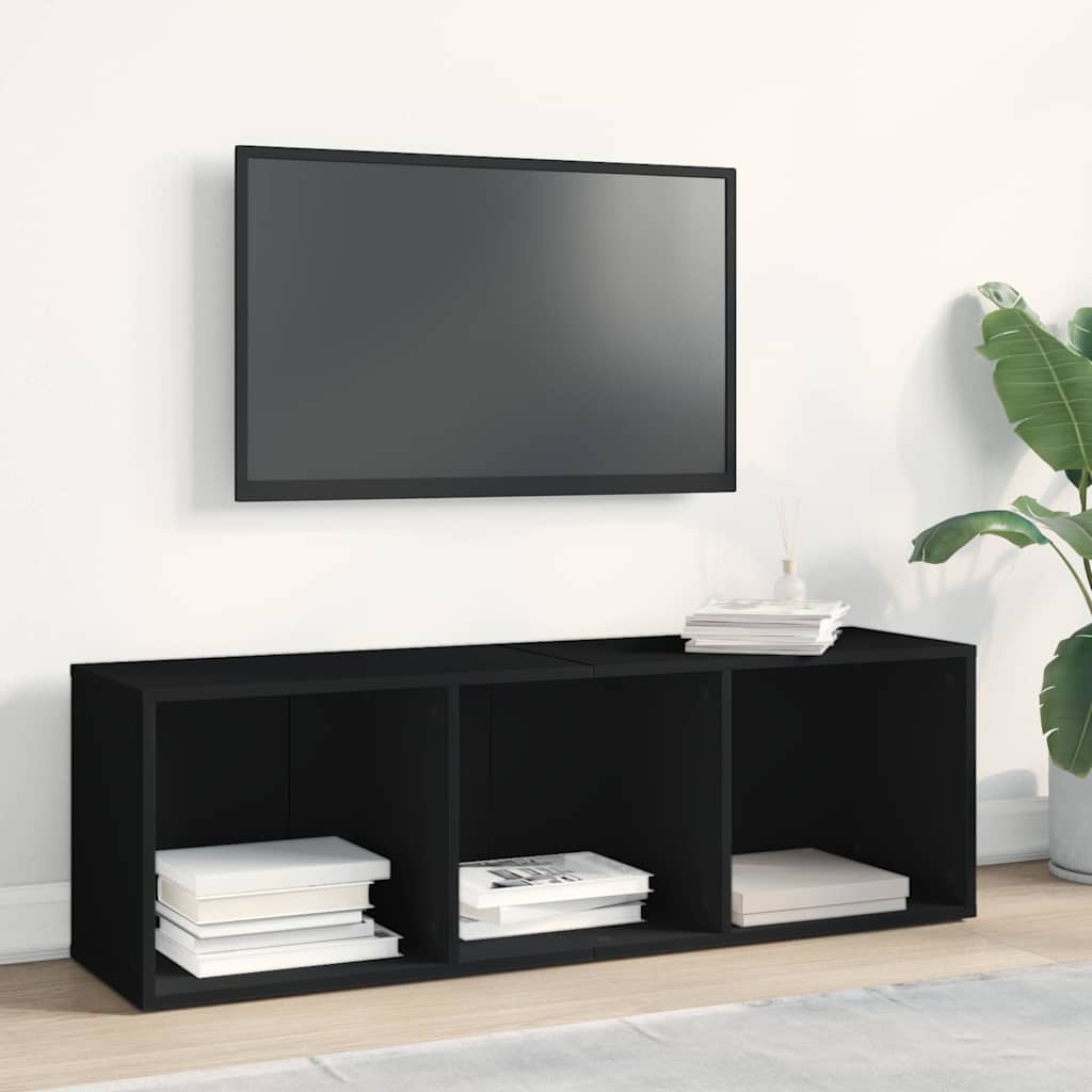 Book Cabinet/TV Cabinet Black 36x30x114 cm Engineered Wood