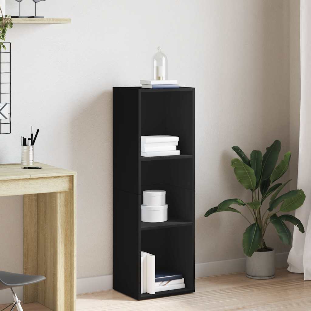 Book Cabinet/TV Cabinet Black 36x30x114 cm Engineered Wood