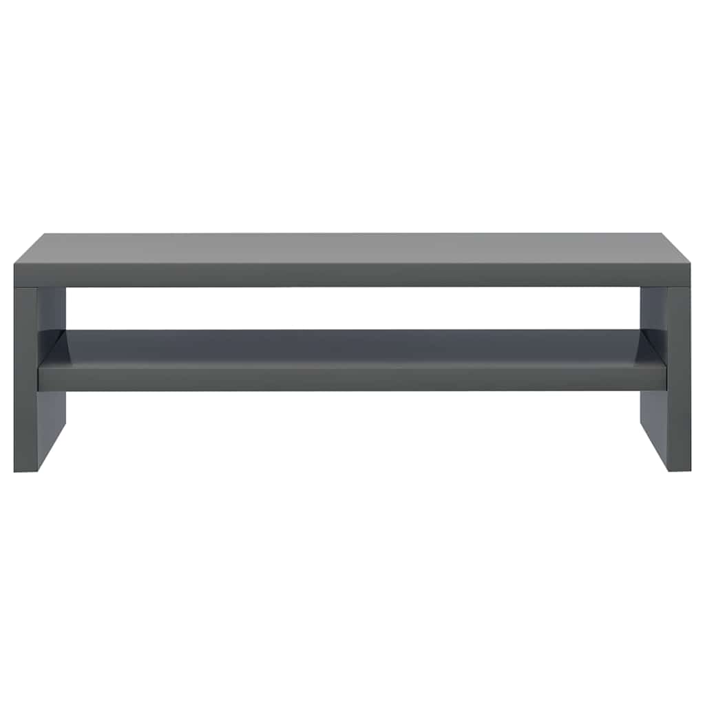 Monitor Stand High Gloss Grey 42x24x13 cm Engineered Wood