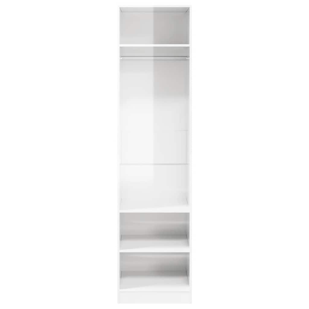 Wardrobe High Gloss White 50x50x200 cm Engineered Wood