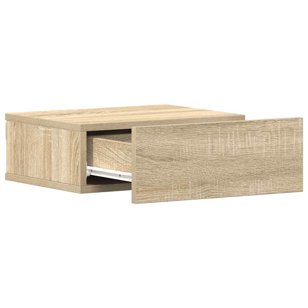 Floating Nightstands 2 pcs Sonoma Oak 40x30x15 cm Engineered Wood