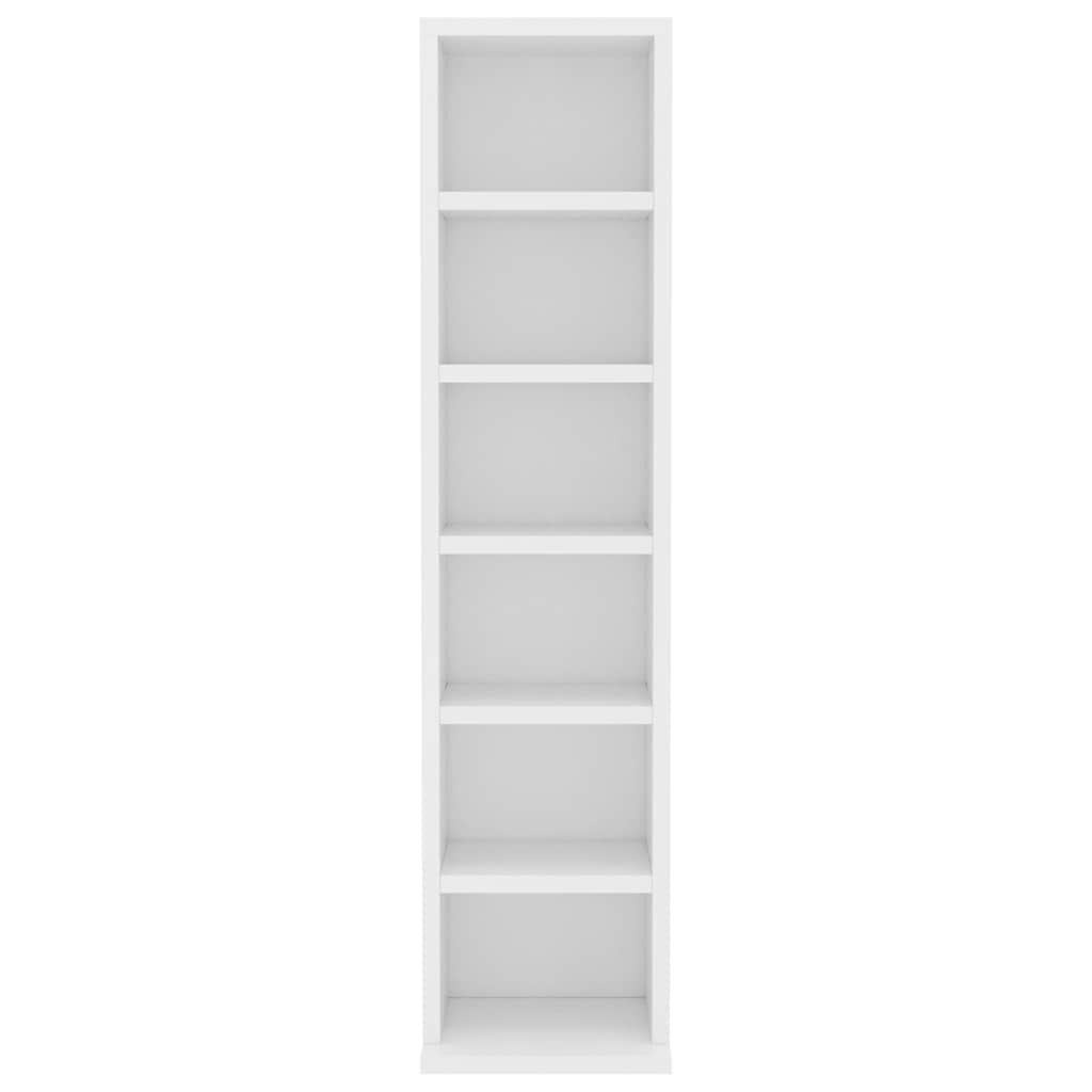 CD Cabinet White 21x20x88 cm Engineered Wood