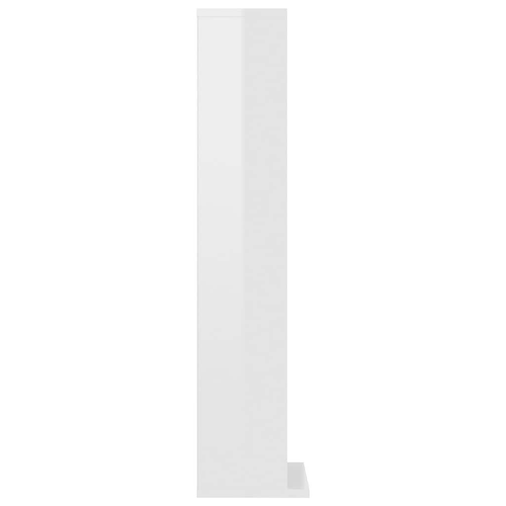 CD Cabinet High Gloss White 21x20x88 cm Engineered Wood
