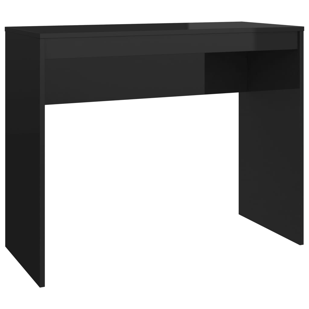 Desk High Gloss Black 90x40x72 cm Engineered Wood