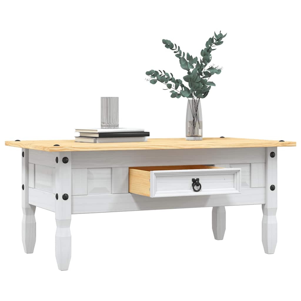 Coffee Table Mexican Pine Corona Range White 100x55x45 cm