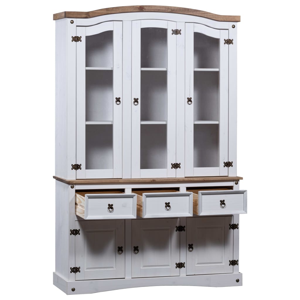 Buffet & Hutch Mexican Pine Corona Range White