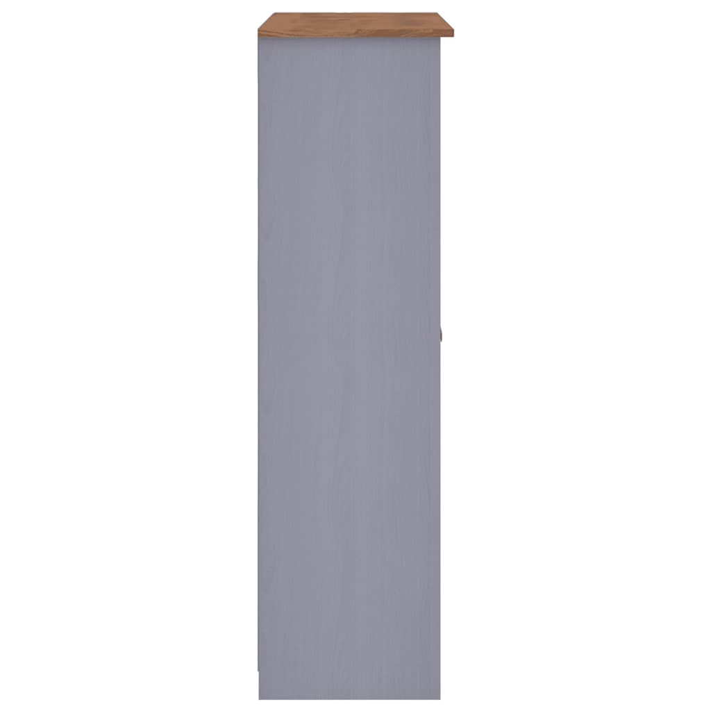3-Door Wardrobe Grey 118x50x171.5 cm Pine Panama Range