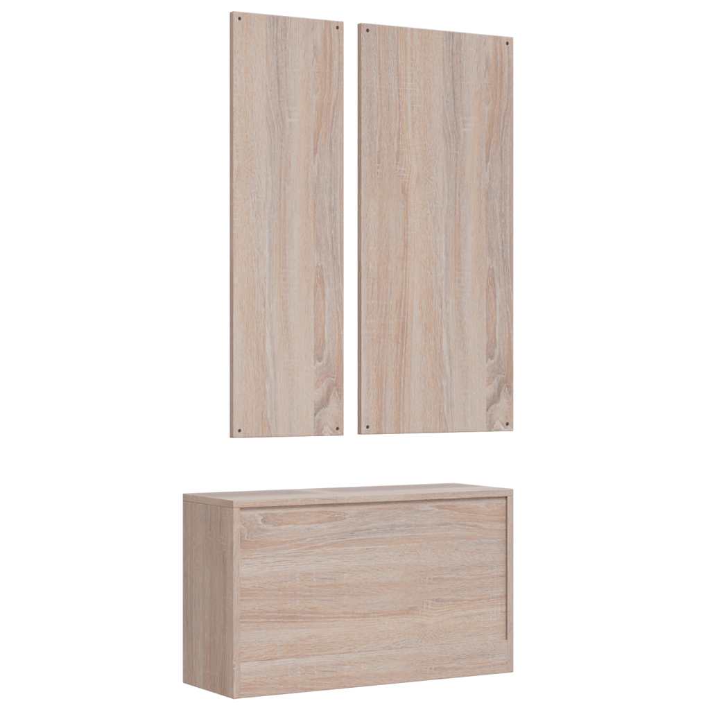 3-Door Wardrobe Grey 118x50x171.5 cm Pine Panama Range