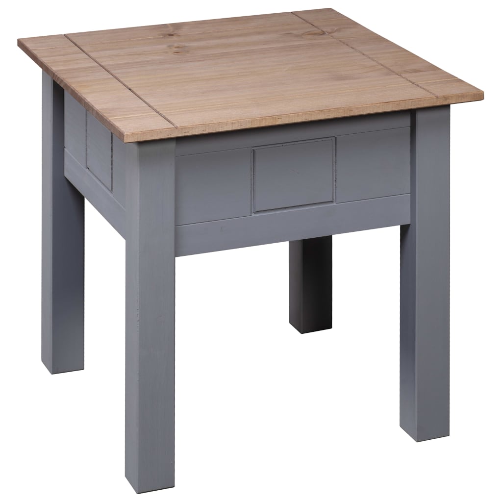 Nightstand Grey 50.5x50.5x52.5 Cm Pine Panama Range