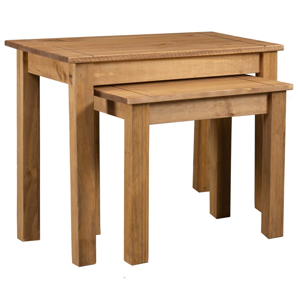Nesting Tables 2 pcs Solid Wood Pine Panama Range