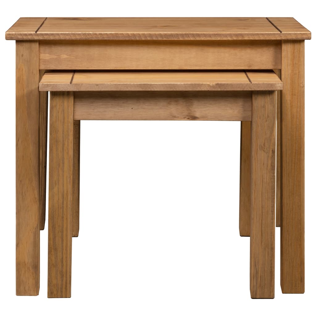Nesting Tables 2 pcs Solid Wood Pine Panama Range