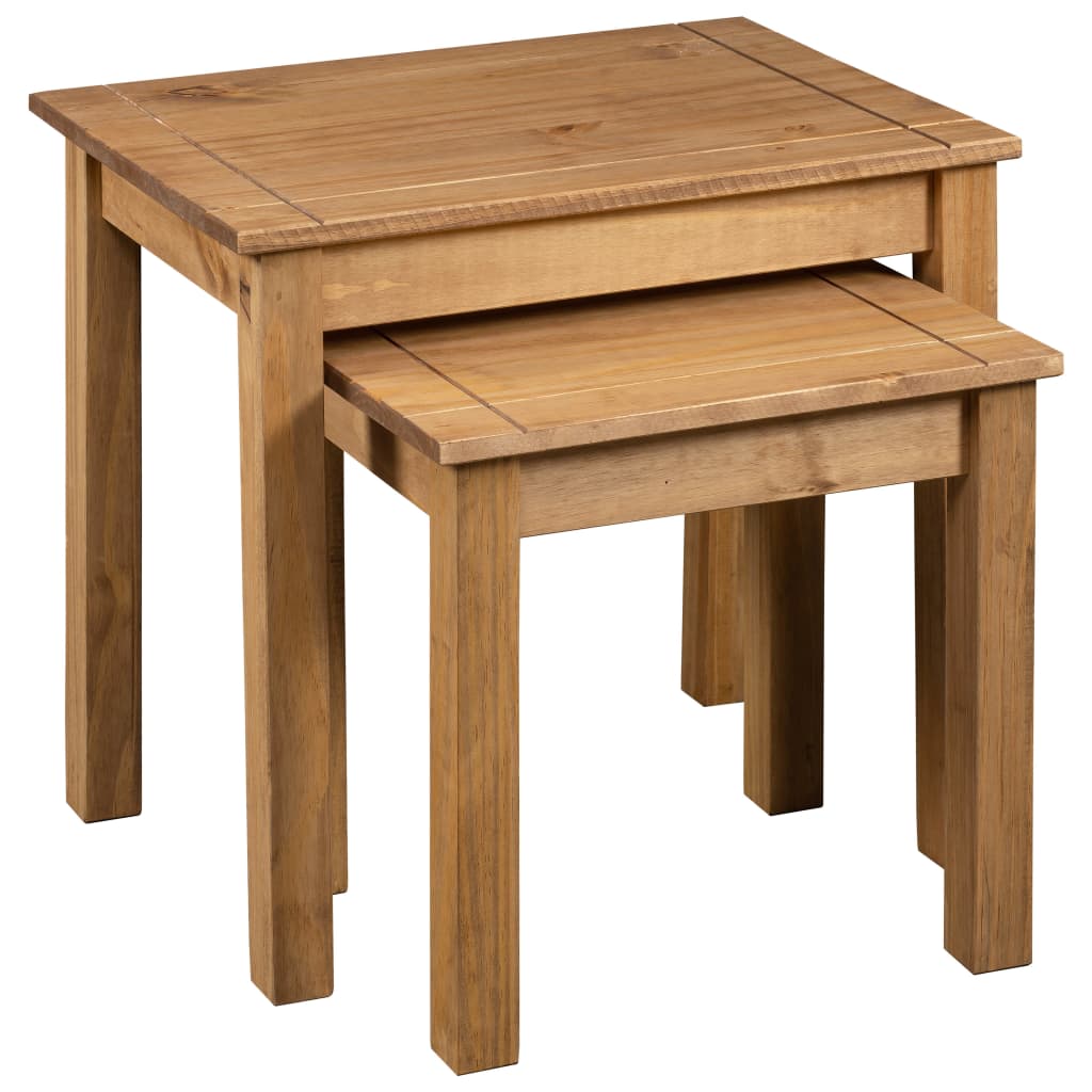 Nesting Tables 2 pcs Solid Wood Pine Panama Range