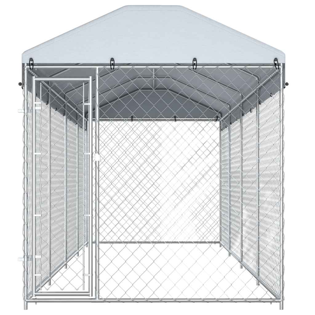 Outdoor Dog Kennel with Roof 760x190x225 cm