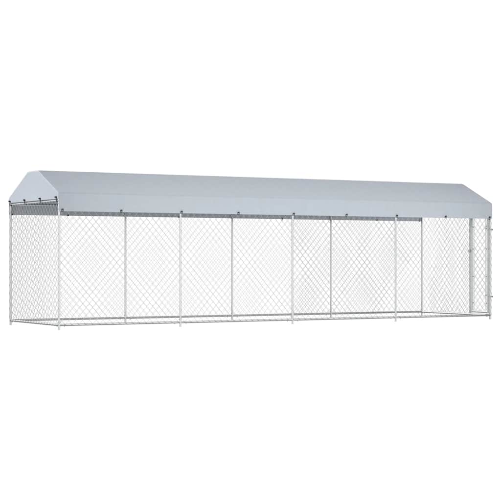 Outdoor Dog Kennel with Roof 760x190x225 cm