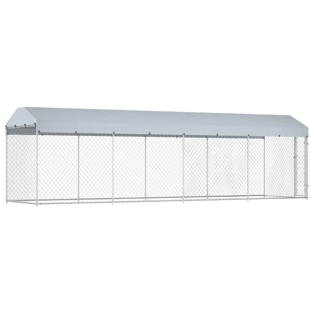 Outdoor Dog Kennel with Roof 760x190x225 cm