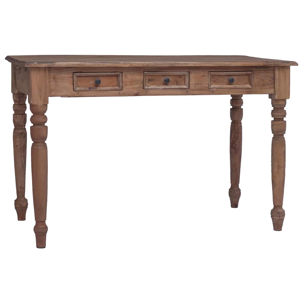 Desk with Drawers 117x57x75 cm Solid Mahogany Wood