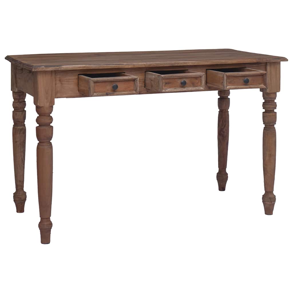 Desk with Drawers 117x57x75 cm Solid Mahogany Wood
