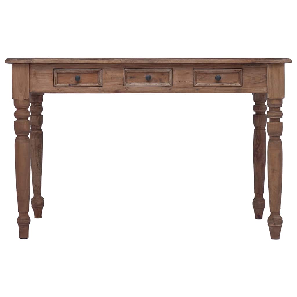 Desk with Drawers 117x57x75 cm Solid Mahogany Wood