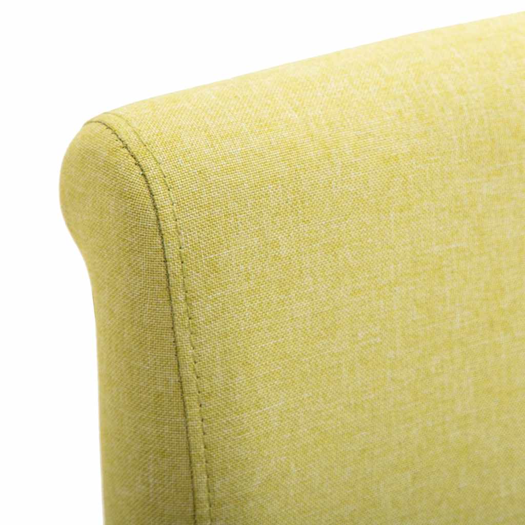 Dining Chairs 6 pcs Green Fabric