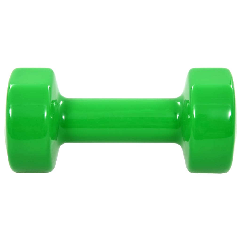 Dumbbell 2 pcs 2x4 kg Cast Iron Green