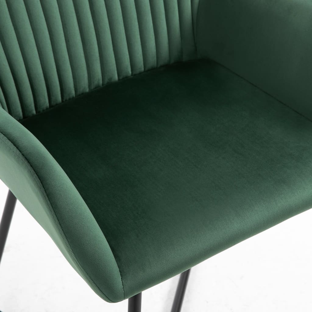 Dining Chairs 4 pcs Green Velvet
