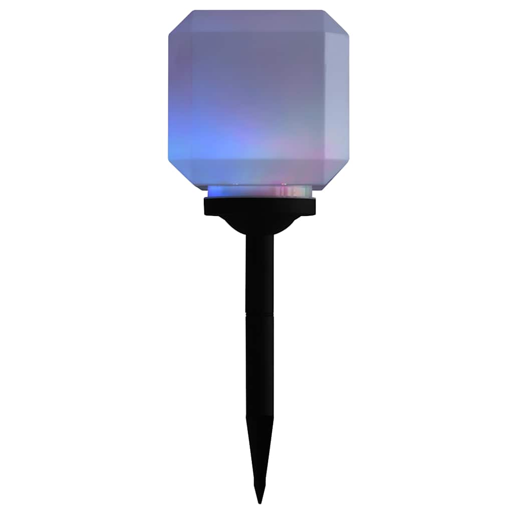 Outdoor Solar Lamps 6 pcs LED Cubic 20 cm RGB
