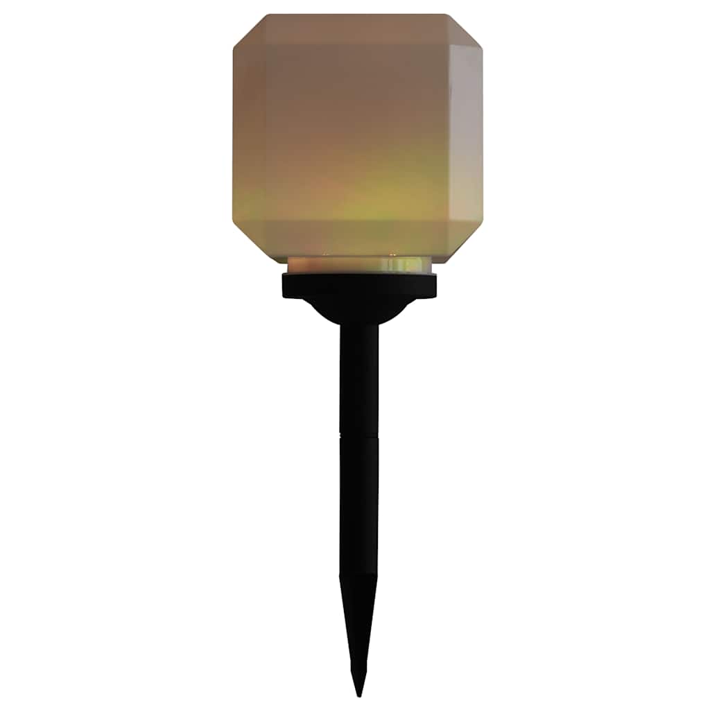Outdoor Solar Lamps 6 pcs LED Cubic 20 cm RGB