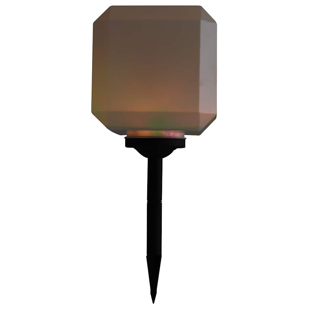 Outdoor Solar Lamps 4 pcs LED Cubic 20 cm RGB