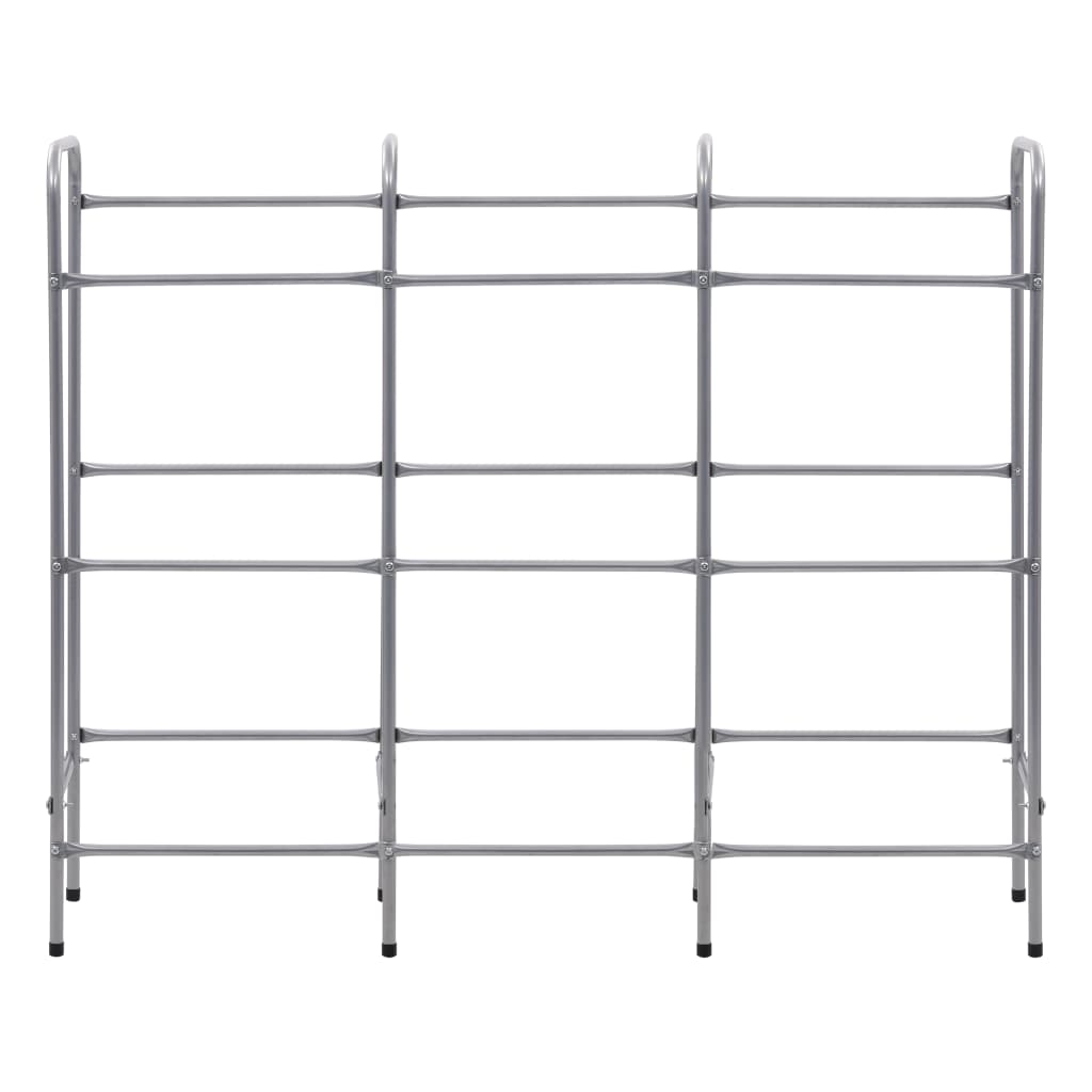 Storage Shelf for 9 Crates Silver 145x33x116 cm Steel