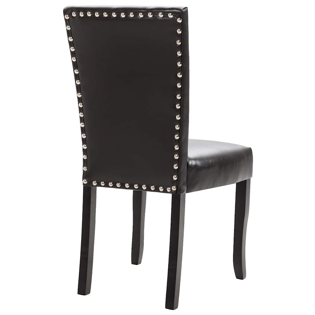 Dining Chairs 6 pcs Dark Brown Faux Leather