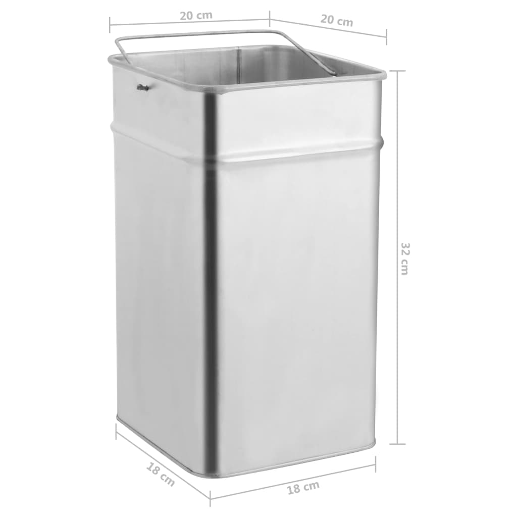 Ashtray Dustbin Hotel 36 L Stainless Steel