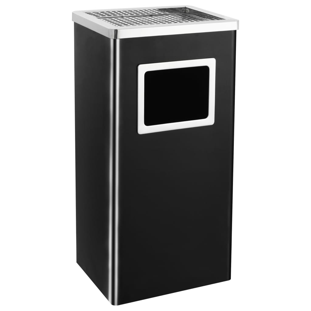 Ashtray Dustbin 45 L Steel Black