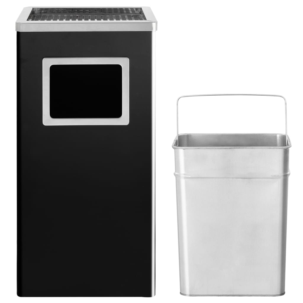 Ashtray Dustbin 45 L Steel Black