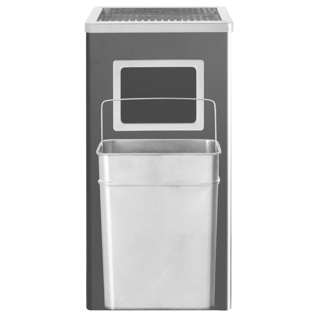 Ashtray Dustbin Hotel 45 L Steel Black