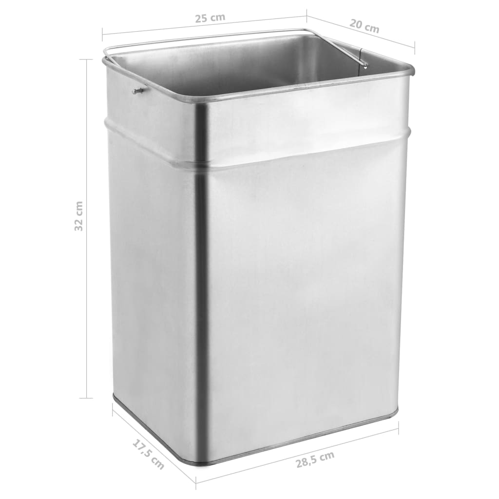 Ashtray Dustbin 45 L Steel Black