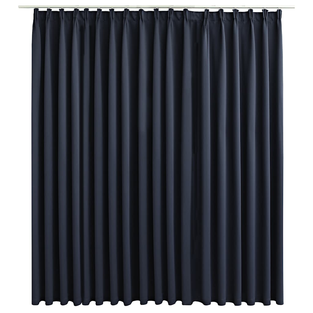 Blackout Curtain with Hooks Anthracite 290x245 cm