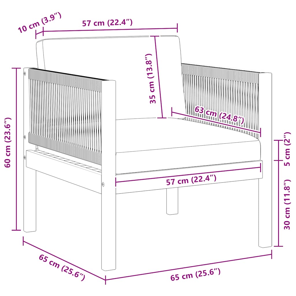 Garden Chairs 2 pcs Solid Acacia Wood