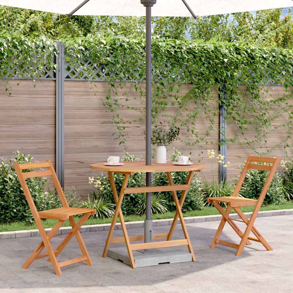 Folding Garden Table 90x75 cm Solid Acacia Wood